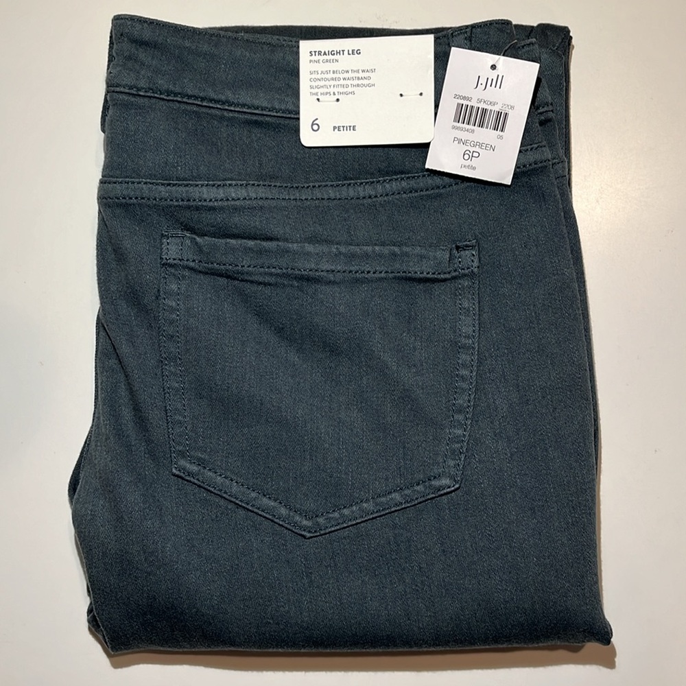 NWT J Jill Boyfriend Jeans - Pine Green - Picture 10 of 11
